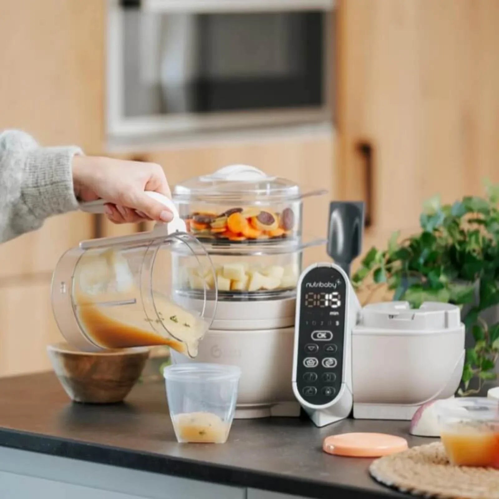 Babymoov Nutribaby (+) 6 - in - 1 Baby Food Maker - Mineral - Baby&More