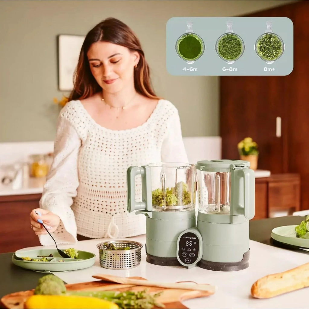 Babymoov Nutribaby Glass 4 - in - 1 Baby Food Maker - Baby&More