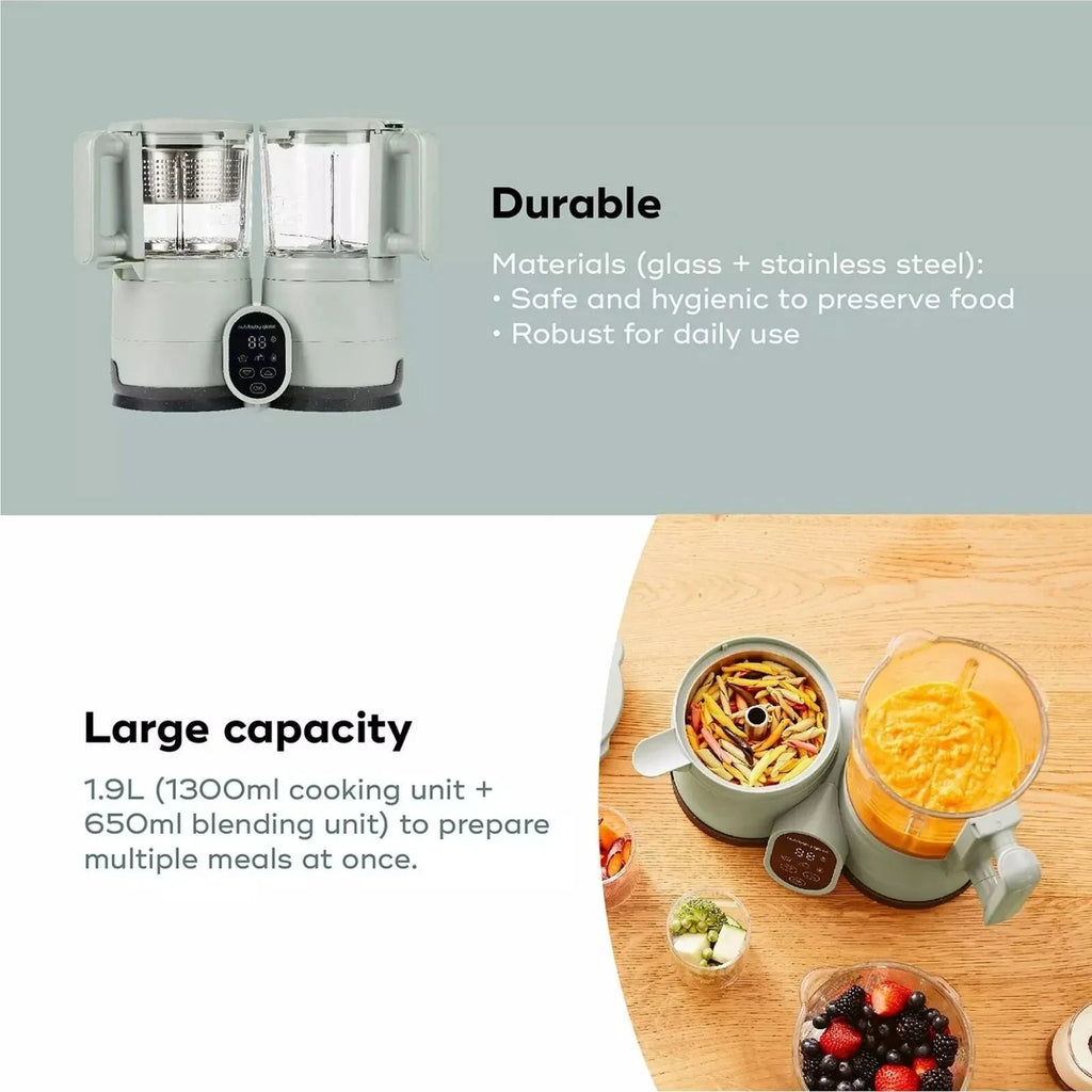 Babymoov Nutribaby Glass 4 - in - 1 Baby Food Maker - Baby&More