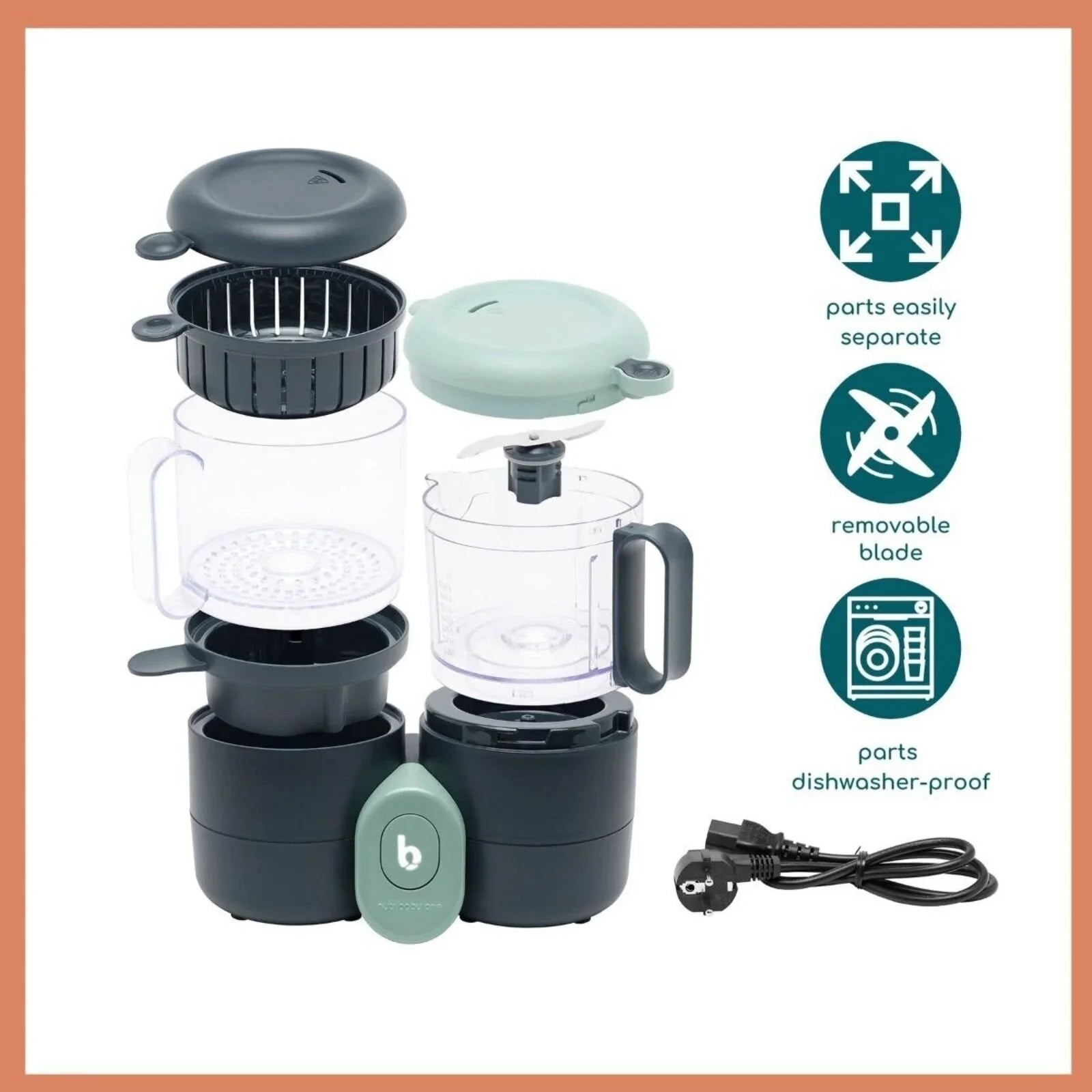 Babymoov Nutribaby One 4 - in - 1 Food Prep Machine - Baby&More