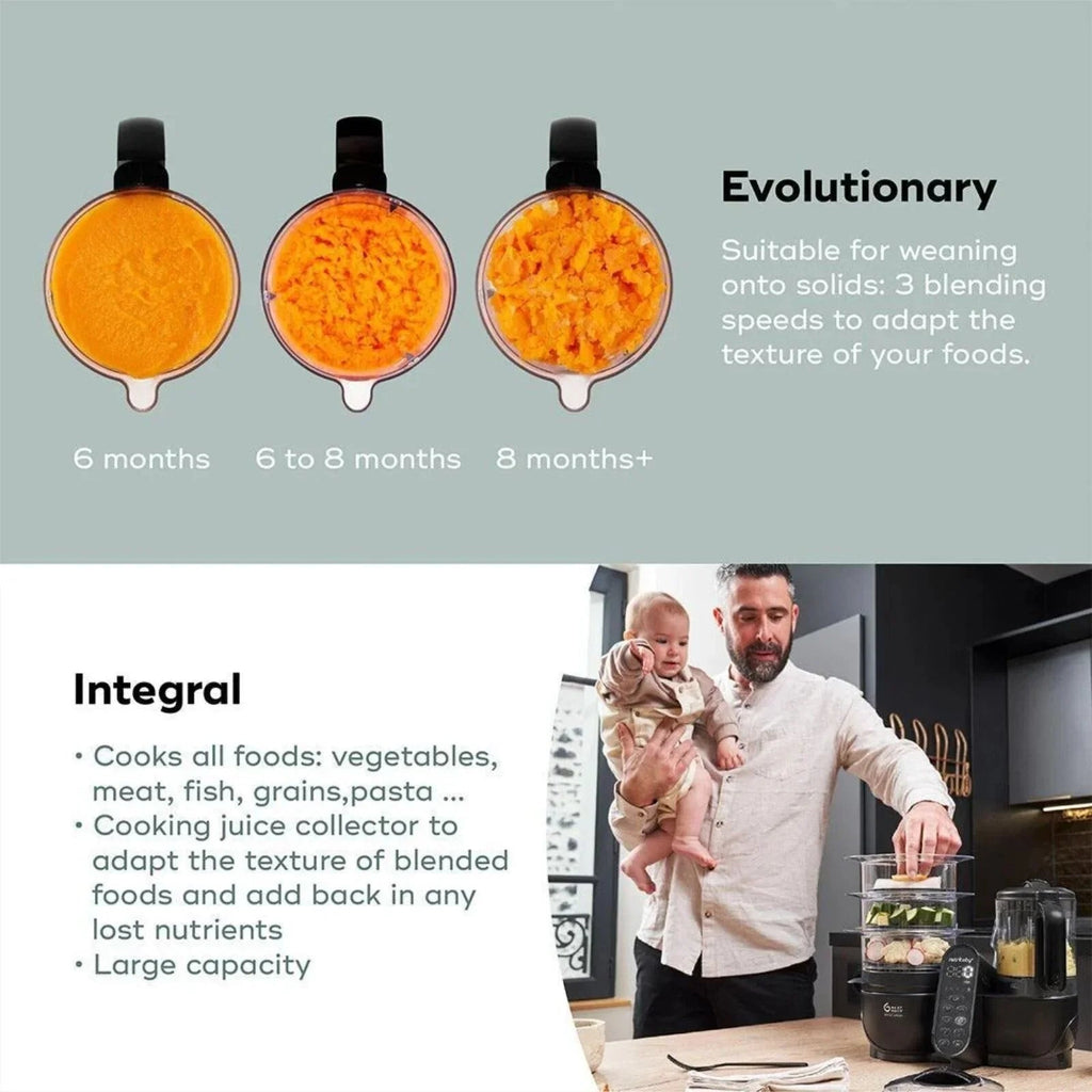 Babymoov Nutribaby (+) XL 6 - in - 1 Baby Food Maker - Black Edition - Baby&More