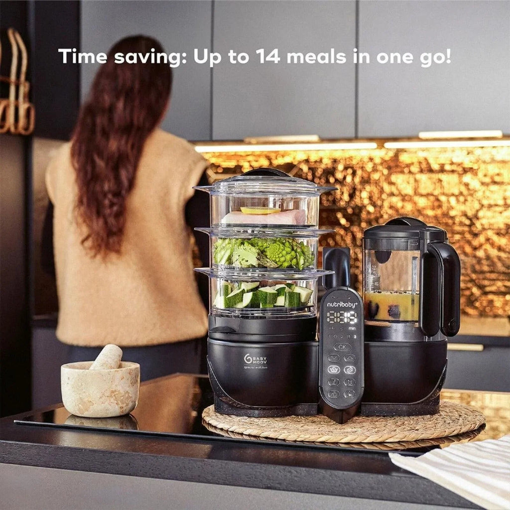 Babymoov Nutribaby (+) XL 6 - in - 1 Baby Food Maker - Black Edition - Baby&More
