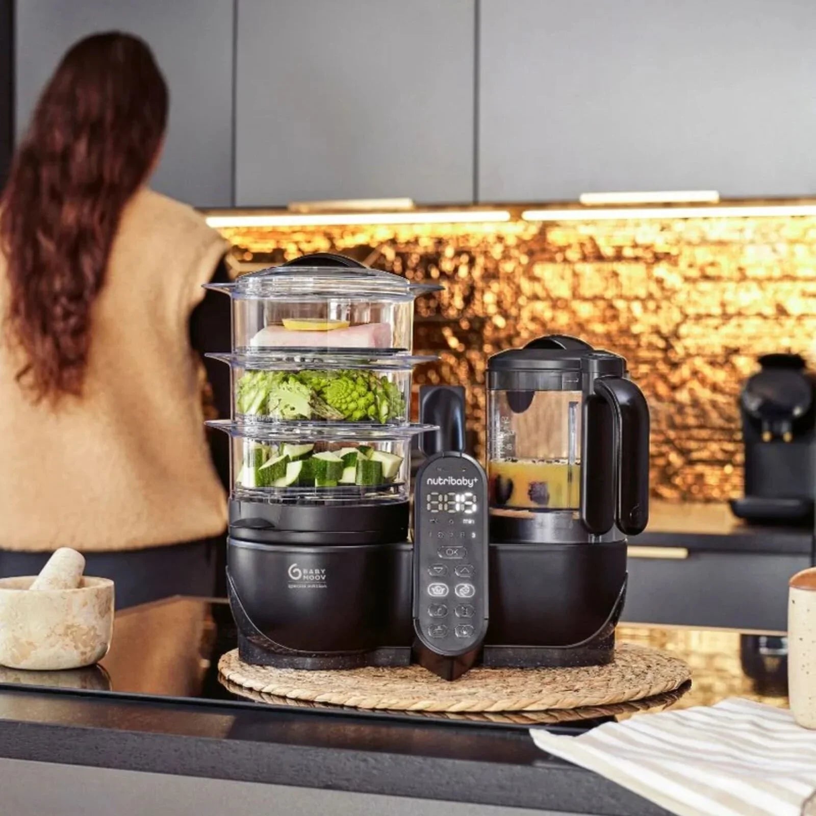 Babymoov Nutribaby (+) XL 6 - in - 1 Baby Food Maker - Black Edition - Baby&More