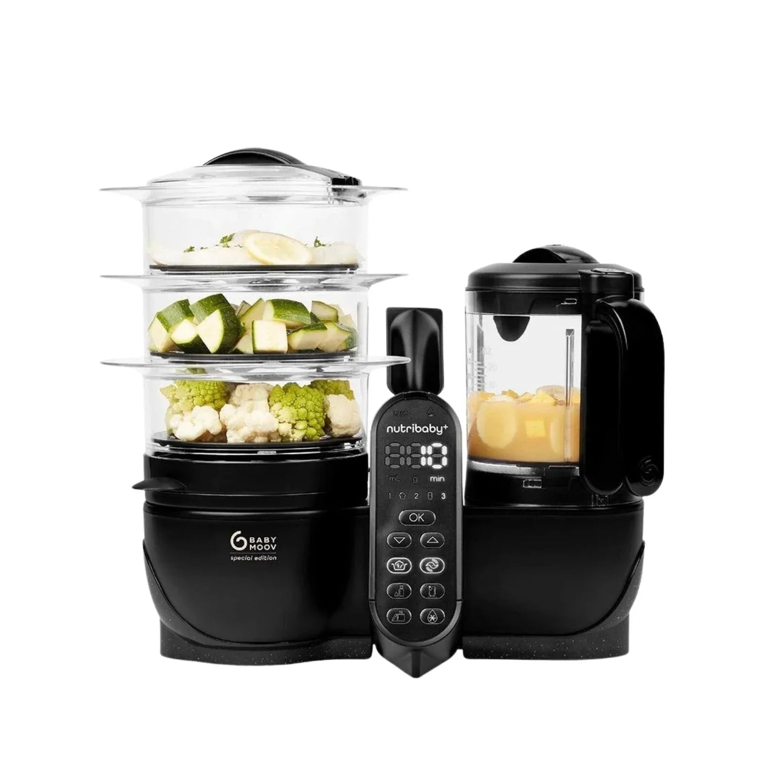 Babymoov Nutribaby (+) XL 6 - in - 1 Baby Food Maker - Black Edition - Baby&More
