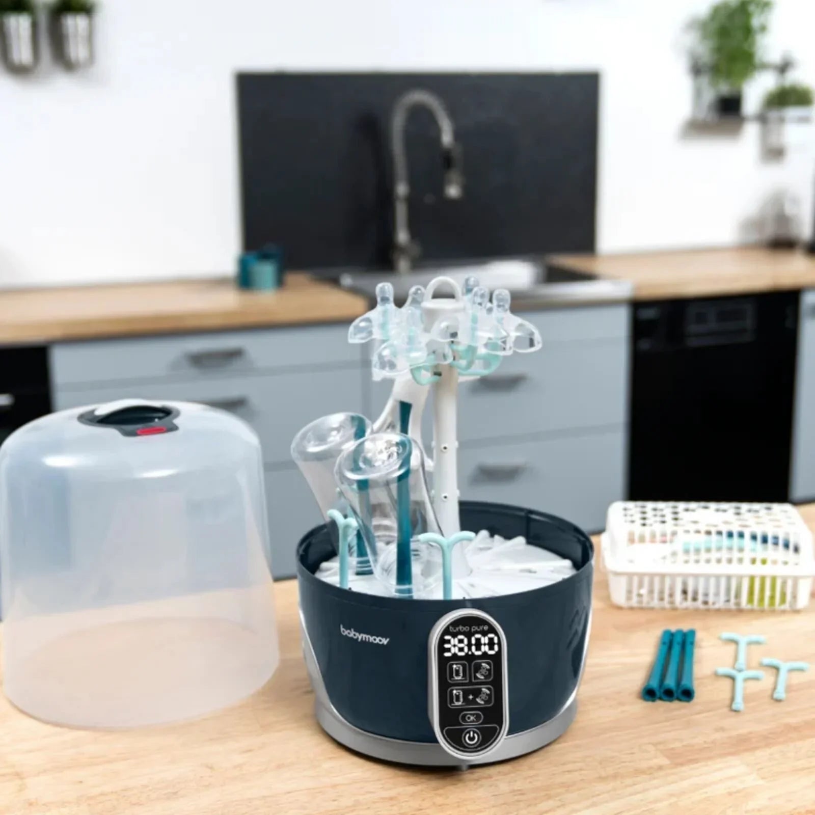 Babymoov Turbo Pure 3 - in - 1 Steriliser & Dryer & Purified Bottle Storage - Baby&More
