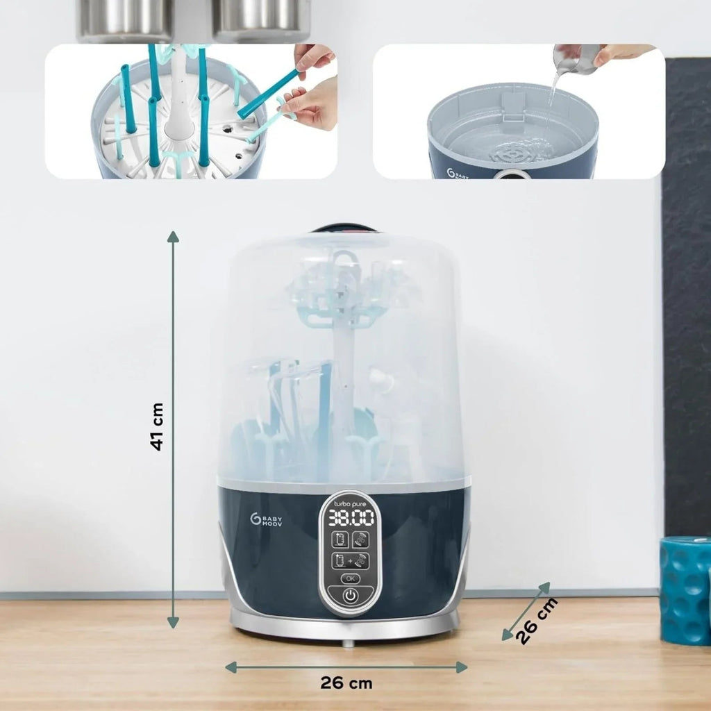 Babymoov Turbo Pure 3 - in - 1 Steriliser & Dryer & Purified Bottle Storage - Baby&More