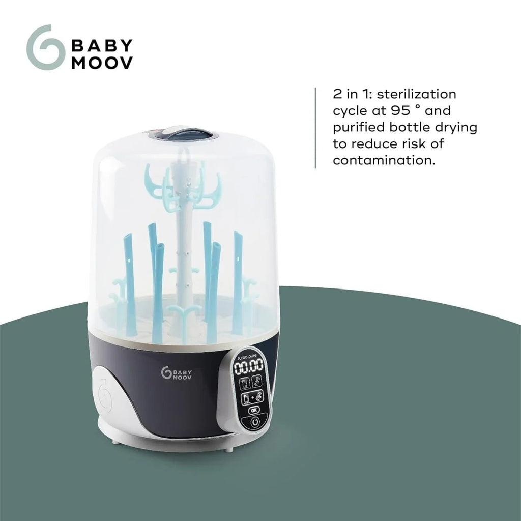 Babymoov Turbo Pure 3 - in - 1 Steriliser & Dryer & Purified Bottle Storage - Baby&More