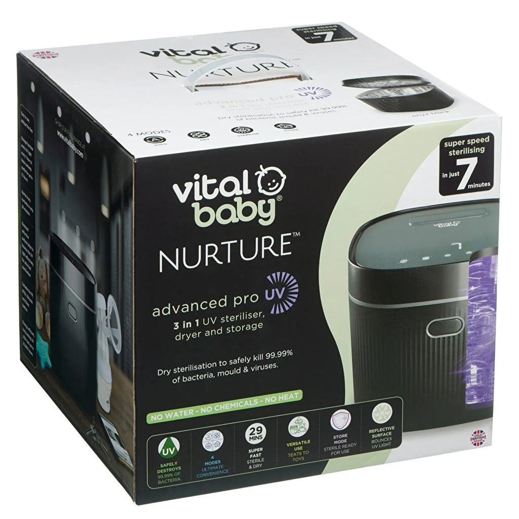Vital Baby Nurture Advanced Pro UV Steriliser & Dryer - Black