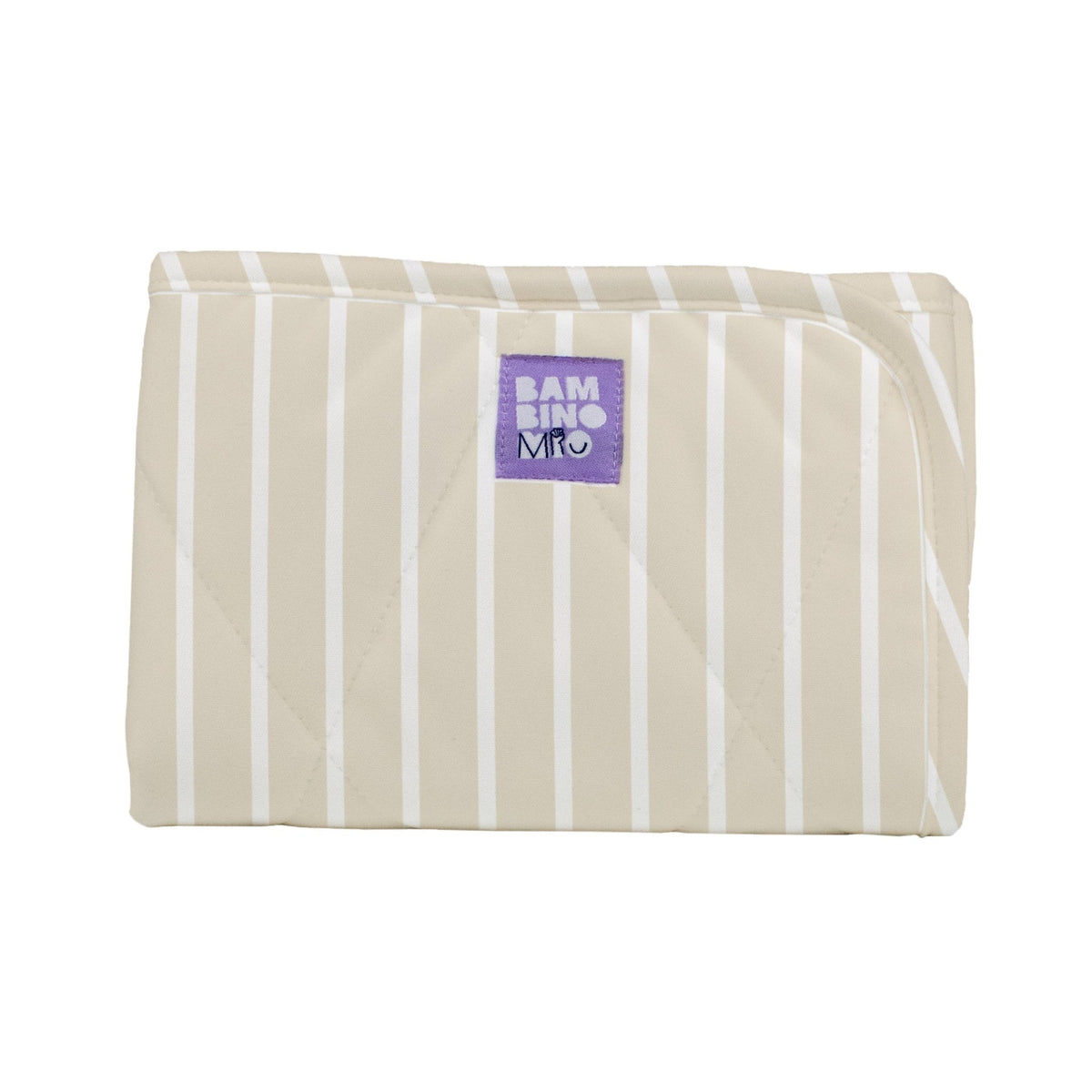 Bambino Mio On-The-Move Baby Changing Mat - Neutral Stripe - Baby&More