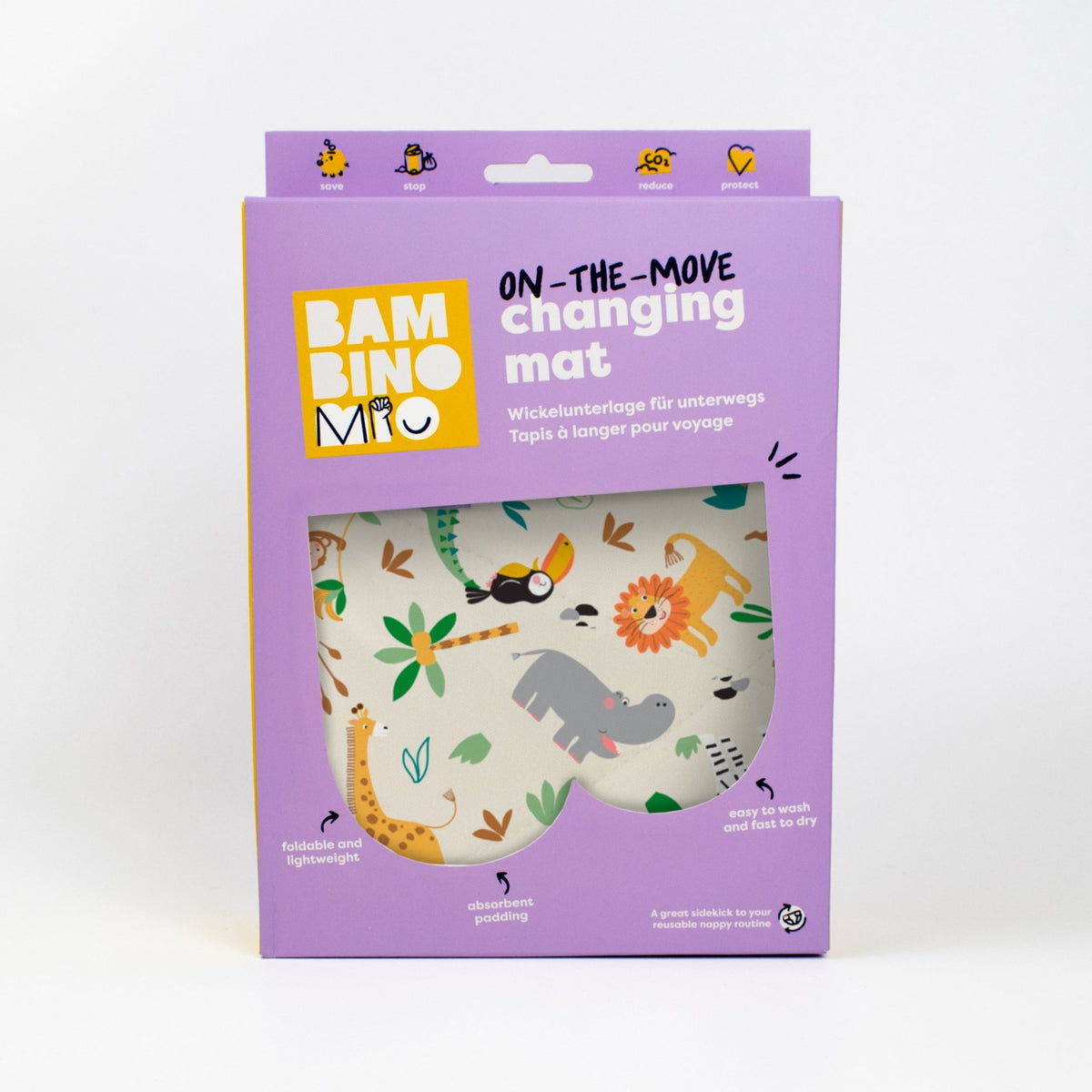 Bambino Mio On-The-Move Baby Changing Mat - Safari Squad - Baby&More