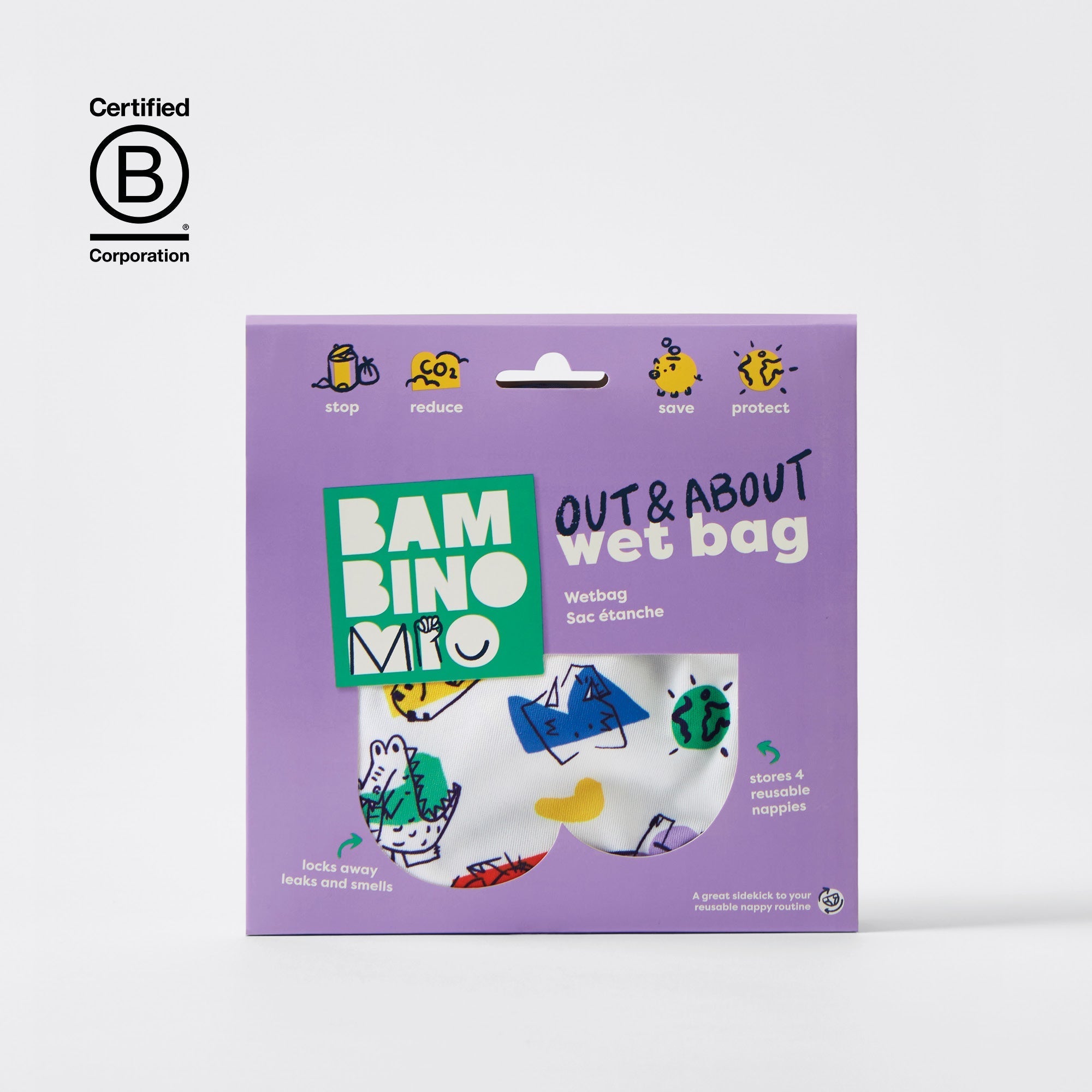 Bambino Mio Out & About Wet Nappy Bag - Brave - Baby&More