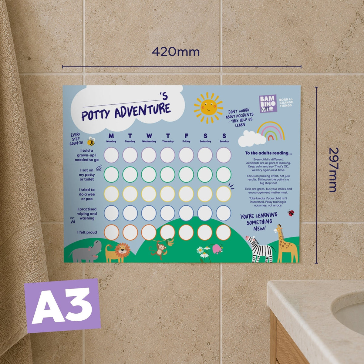 Bambino Mio Potty Training Essentials Bundle - Wildlife - Baby&More