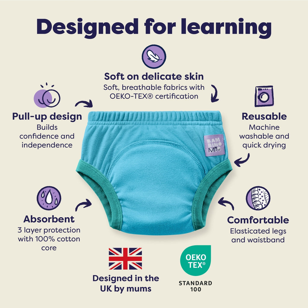 Bambino Mio Reusable Potty Training Pants - 3 Pack - Blue - Elite Design - Baby&More
