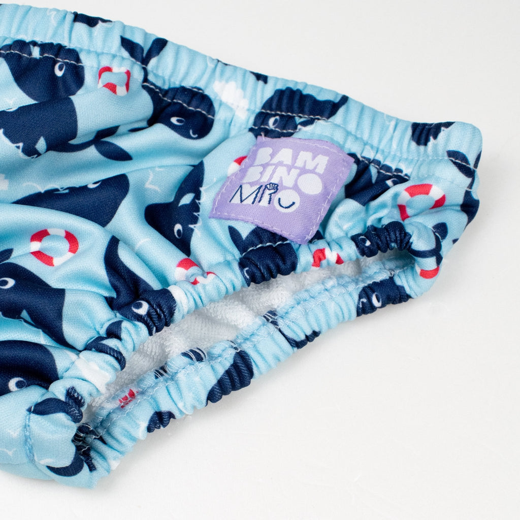 Bambino Mio Reusable Swim Nappy - Blue Whale - Baby&More