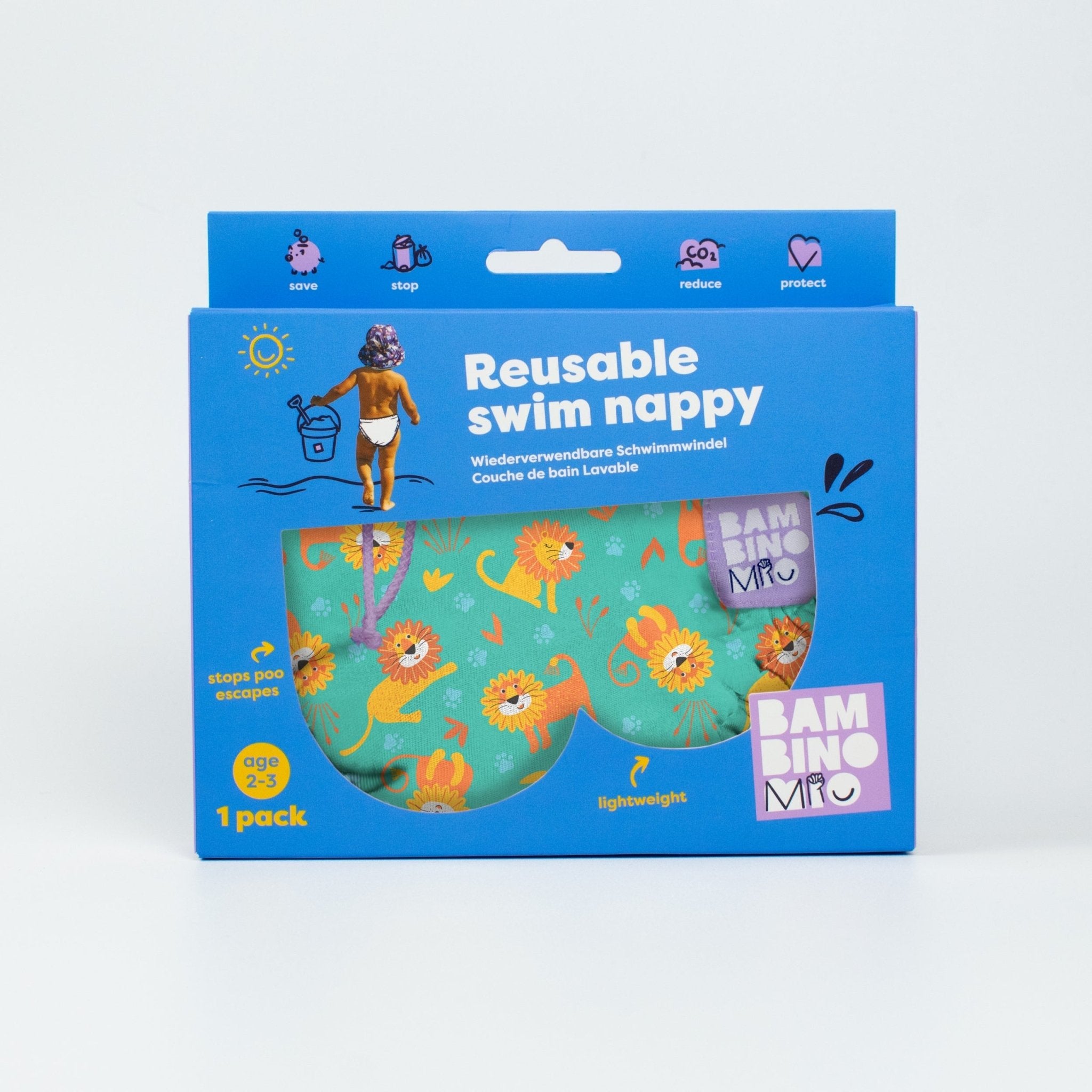 Bambino Mio Reusable Swim Nappy - Cool Cats - Baby&More