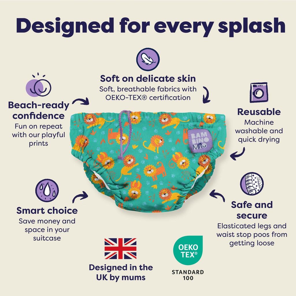 Bambino Mio Reusable Swim Nappy - Cool Cats - Baby&More