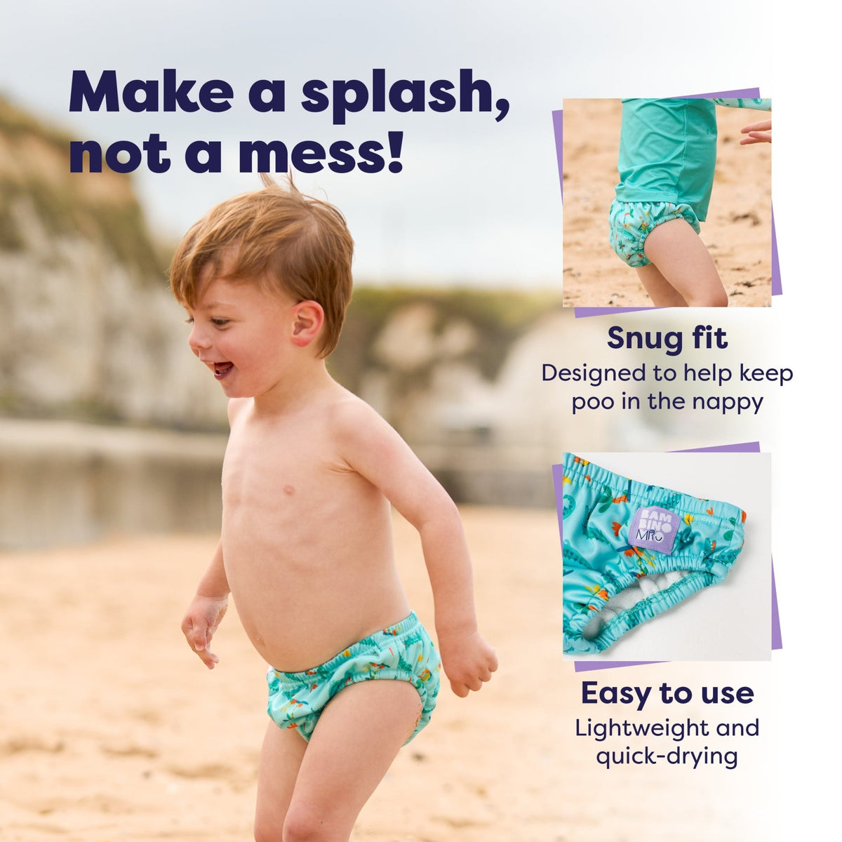 Bambino Mio Reusable Swim Nappy - Crafty Croc - Baby&More