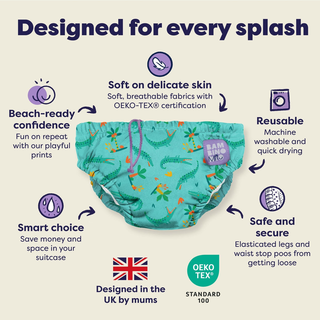 Bambino Mio Reusable Swim Nappy - Crafty Croc - Baby&More