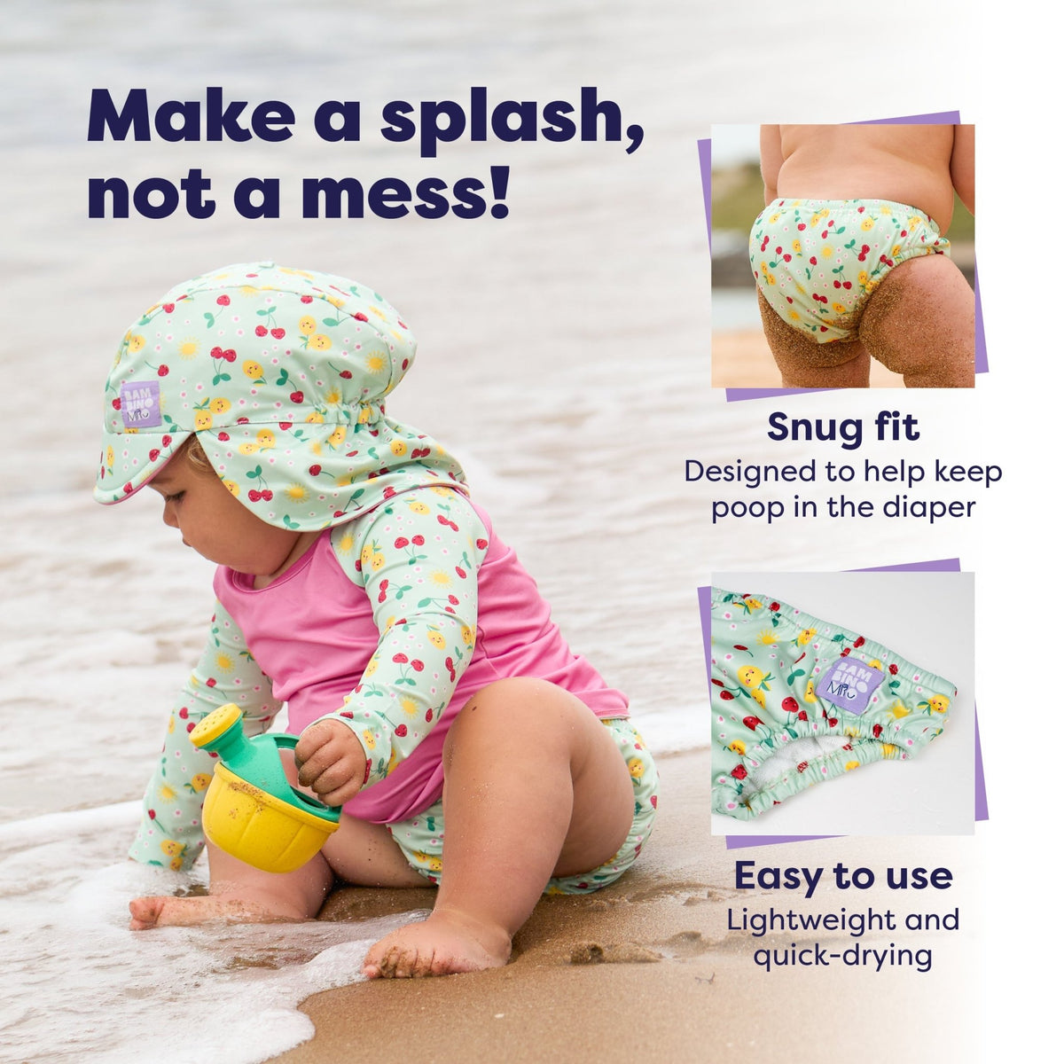 Bambino Mio Reusable Swim Nappy - Juicy Fruit - Baby&More