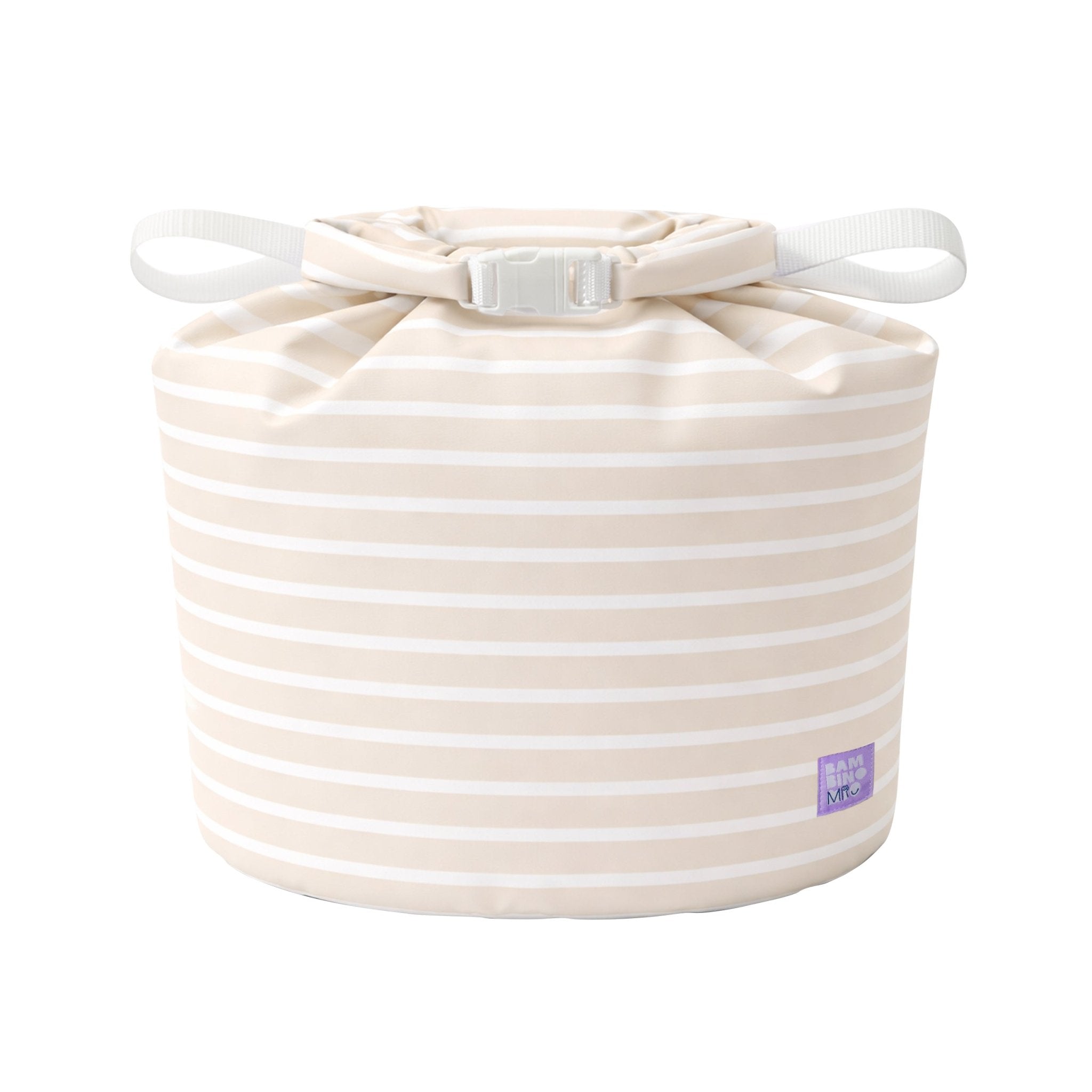 Bambino Mio Stay-At-Home Waterproof Wet Nappy Bag - Neutral Stripe - Baby&More