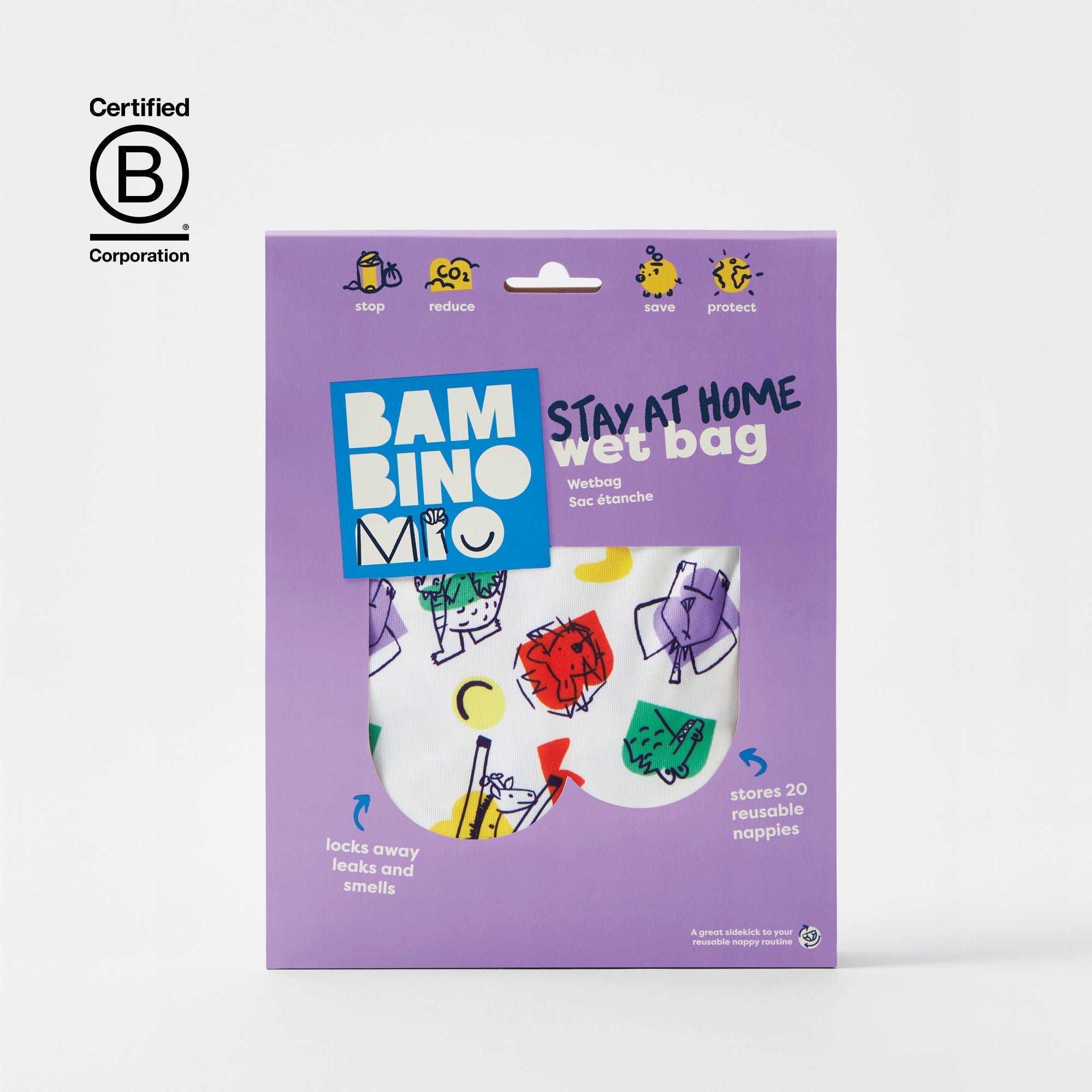 Bambino Mio Stay At Home Wet Nappy Bag - Brave - Baby&More