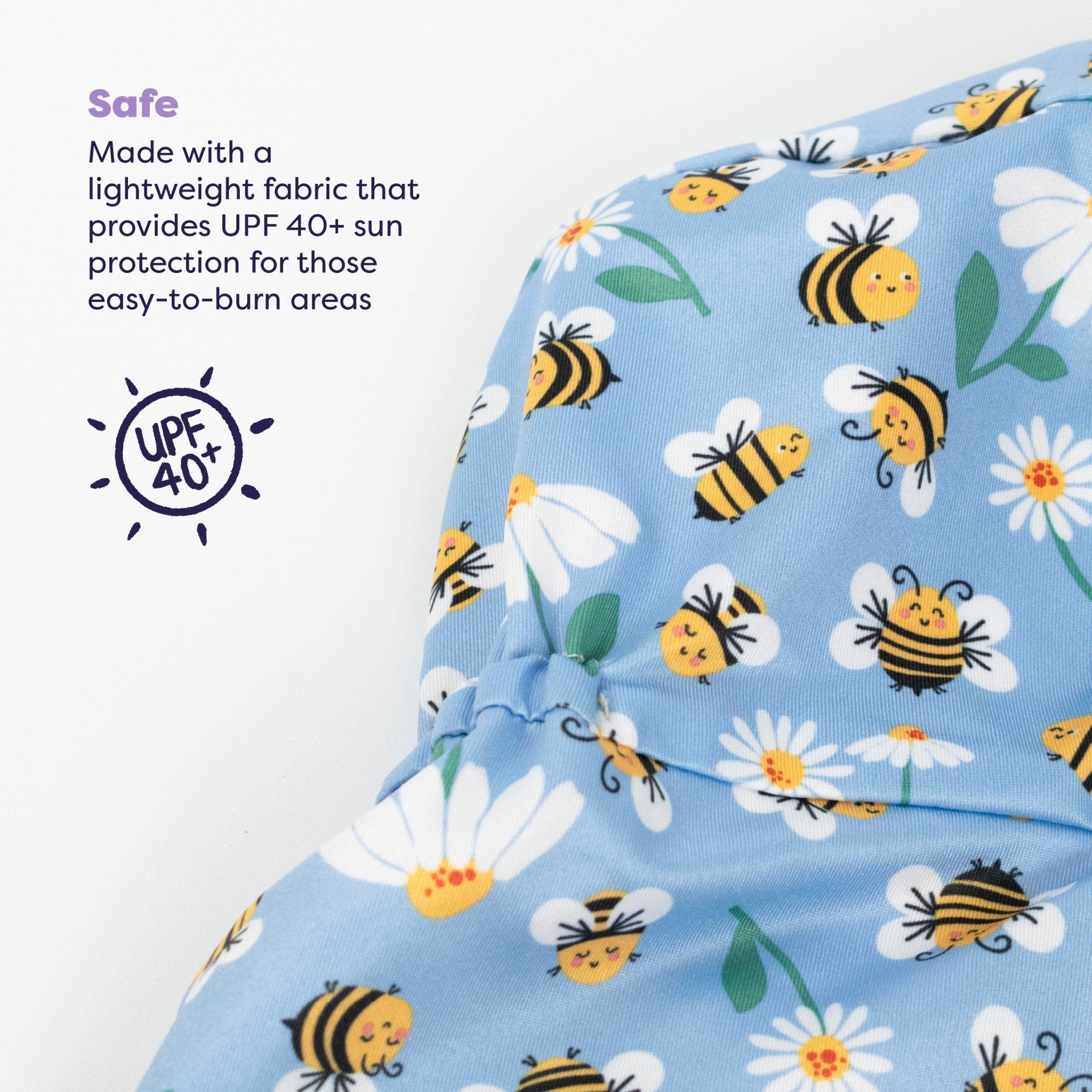 Bambino Mio UPF 40+ Reversible Swim Hat for Babies and Toddlers - Busy Bees - Baby&More