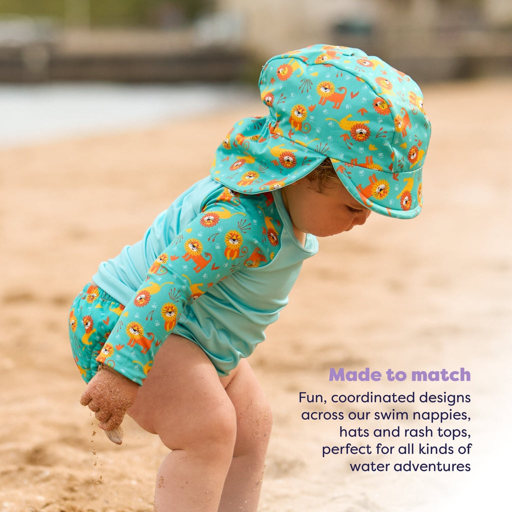 Bambino Mio UPF 40+ Reversible Swim Hat for Babies and Toddlers - Cool Cats - Baby&More