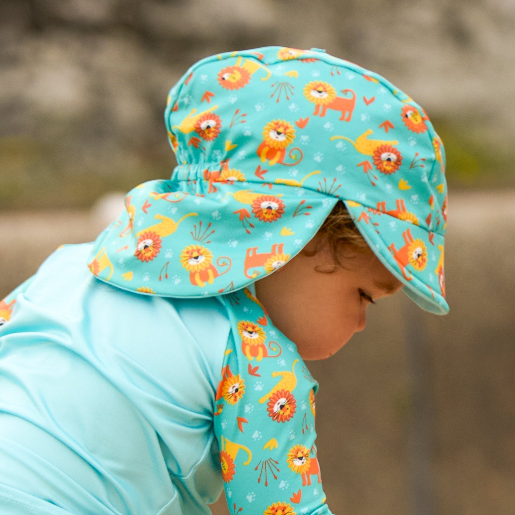 Bambino Mio UPF 40+ Reversible Swim Hat for Babies and Toddlers - Cool Cats - Baby&More