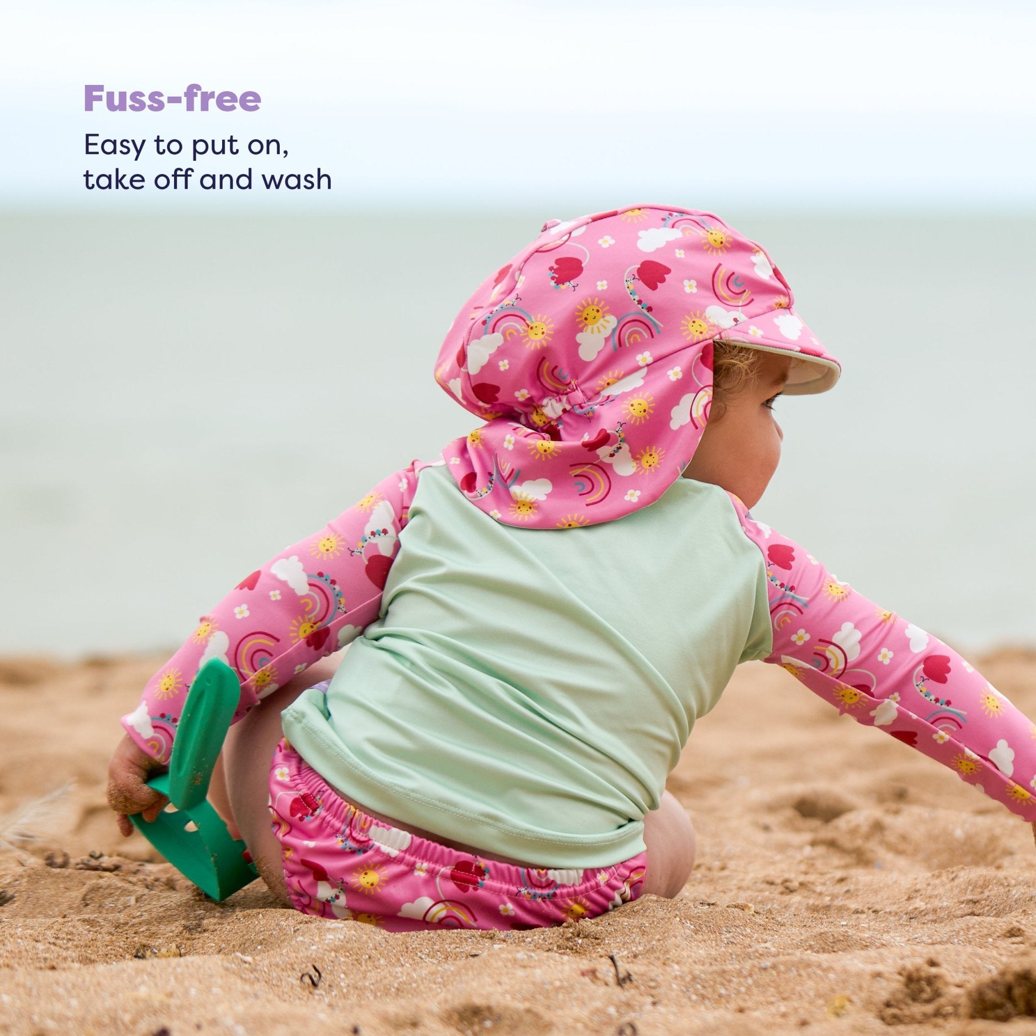 Bambino Mio UPF 40+ Reversible Swim Hat for Babies and Toddlers - Happy Days - Baby&More
