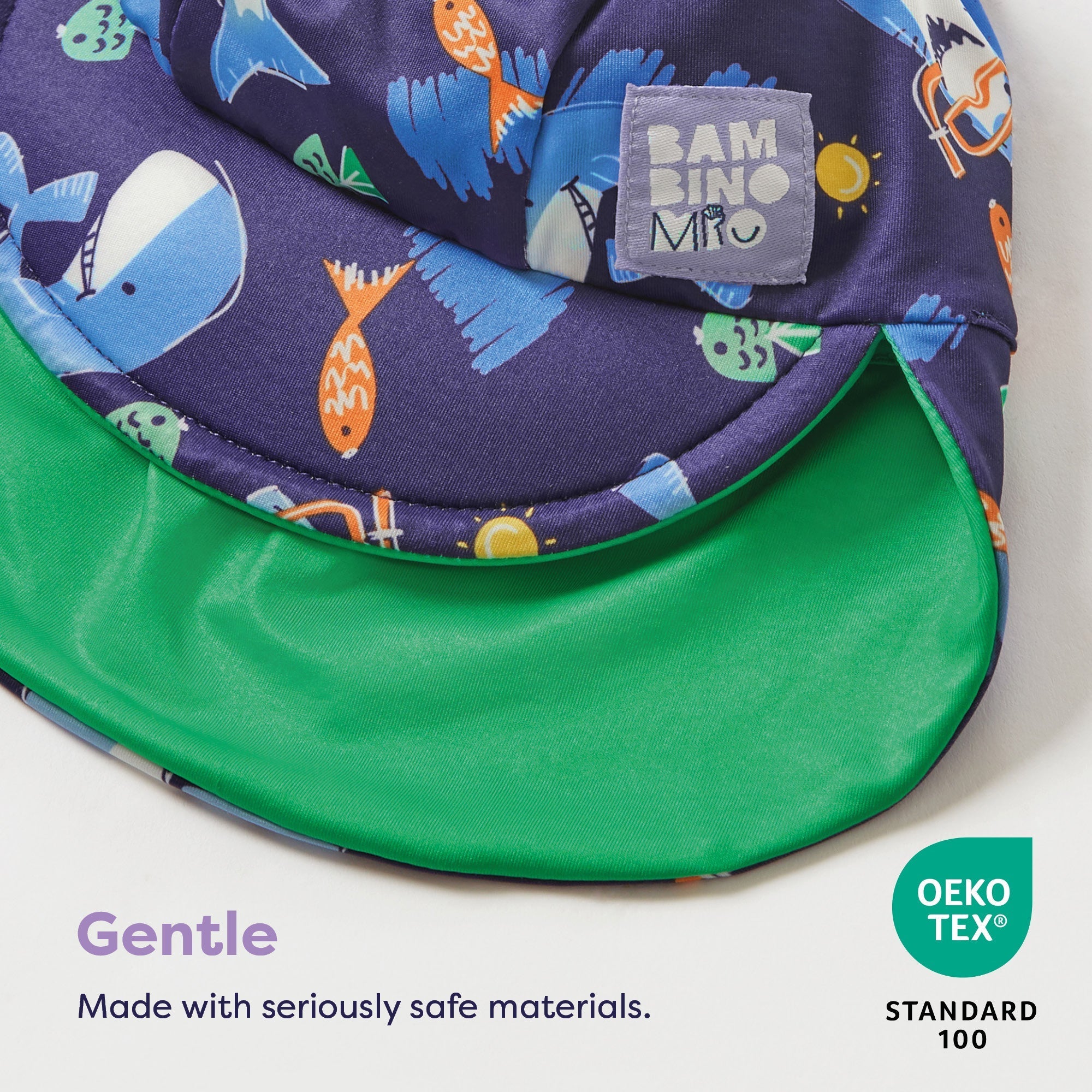 Bambino Mio UPF 40+ Reversible Swim Hat for Babies - Ocean Explorers - Baby&More