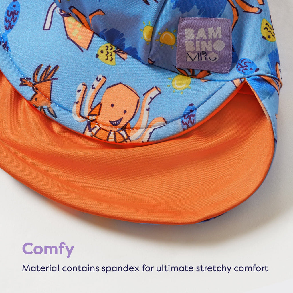 Bambino Mio UPF 40+ Reversible Swim Hat for Babies - Wave Patrol - Baby&More
