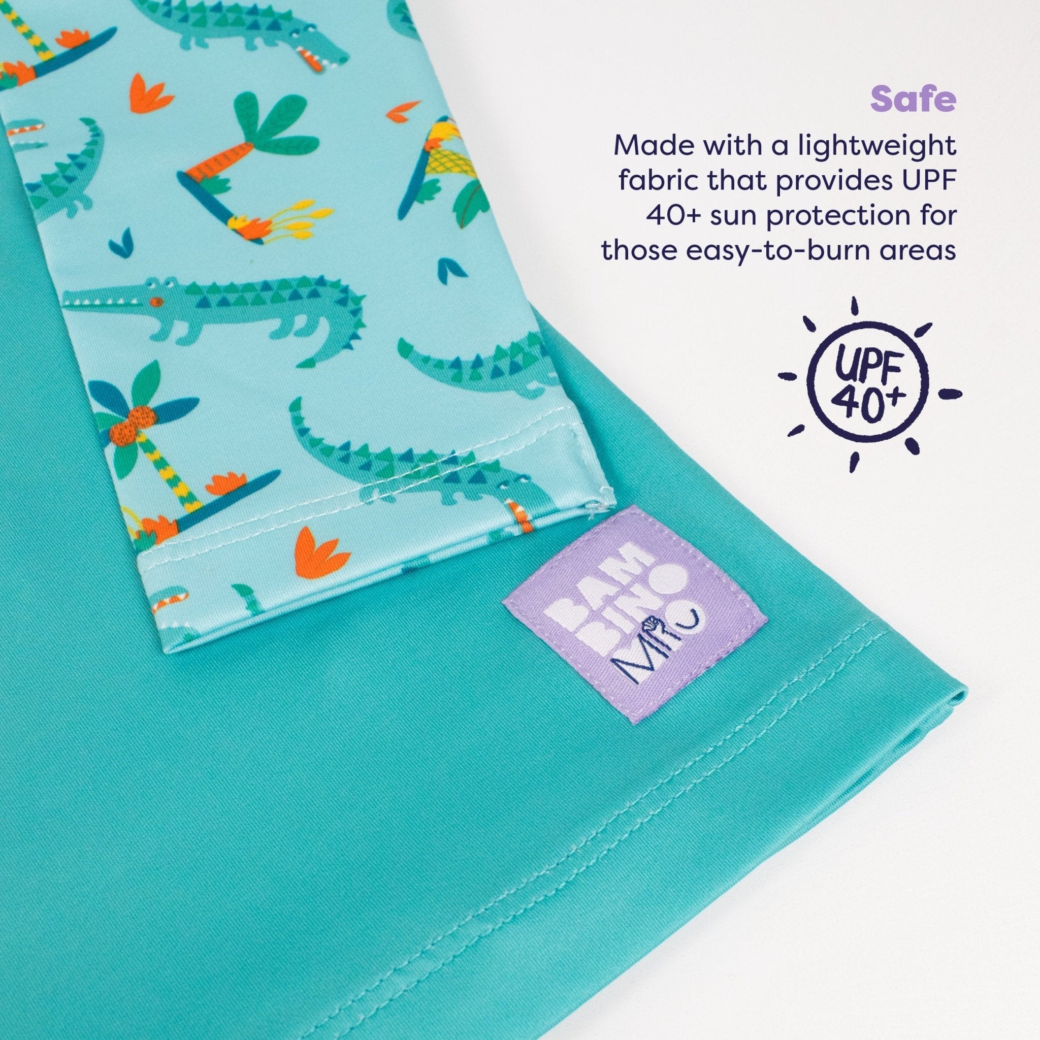 Bambino Mio UPF 40+ Soft and Gentle Protective Swim Rash Vest - Crafty Croc - Baby&More
