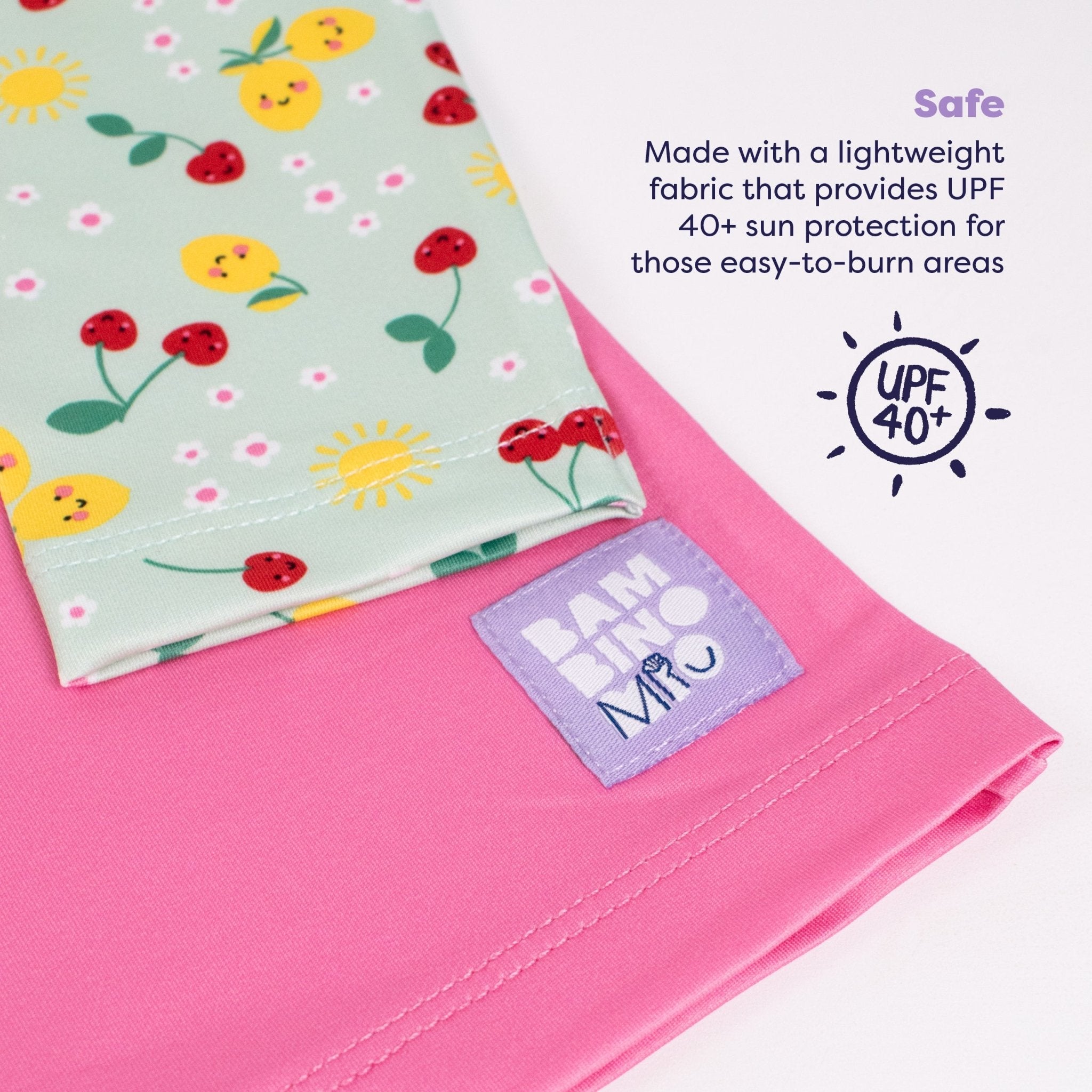 Bambino Mio UPF 40+ Soft and Gentle Protective Swim Rash Vest - Juicy Fruit - Baby&More
