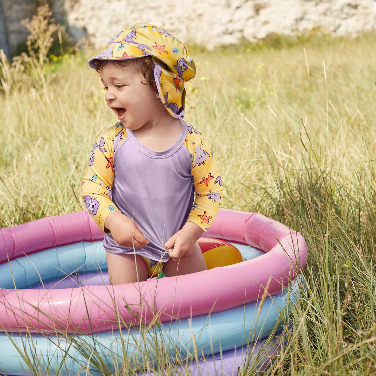 Bambino Mio UPF 40+ Soft and Gentle Protective Swim Rash Vest - Sand Squad - Baby&More