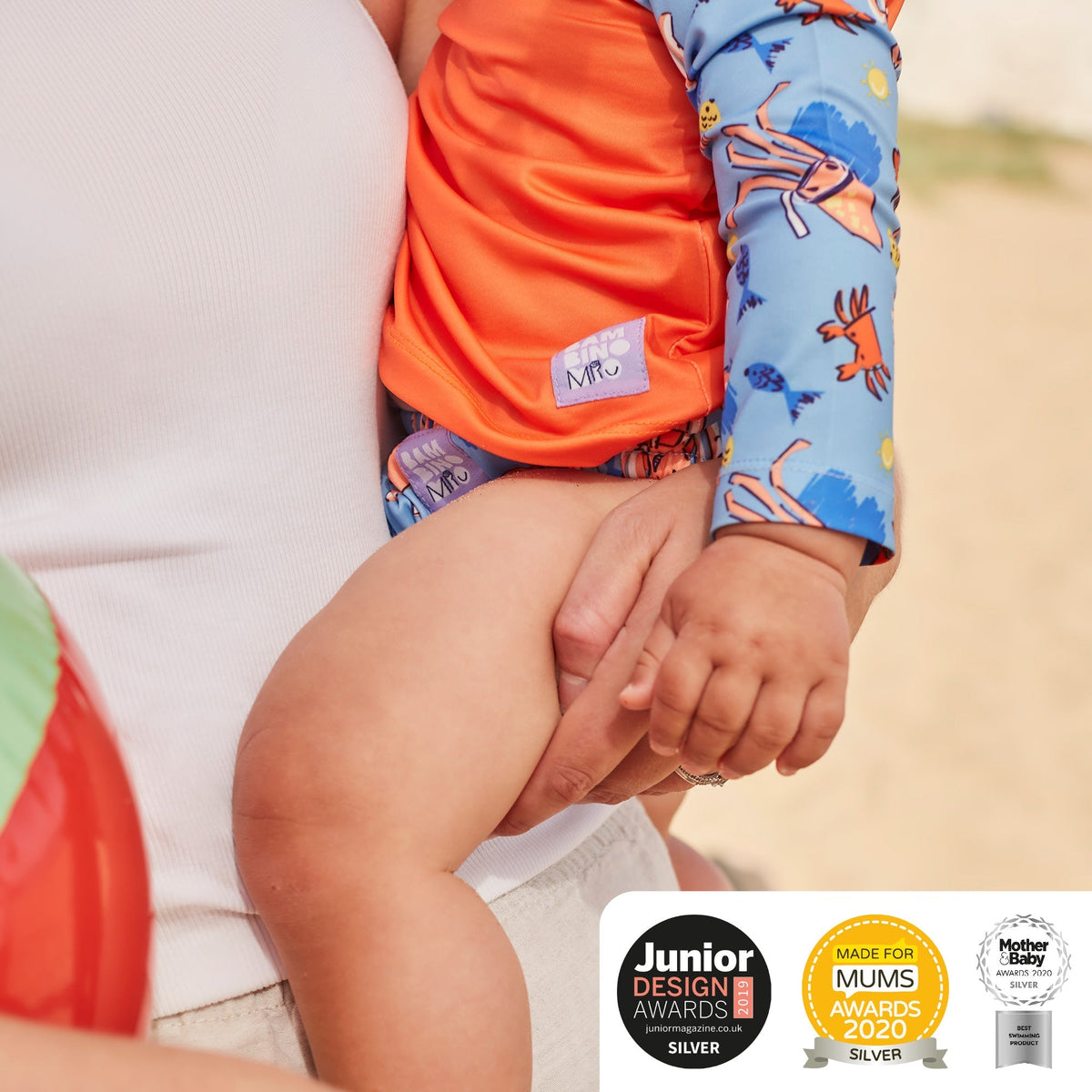 Bambino Mio UPF 40+ Soft and Gentle Protective Swim Rash Vest - Sand Squad - Baby&More