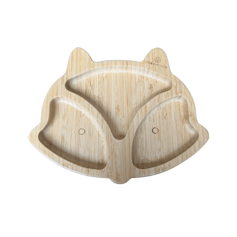 Bamboo Feeding Set - Plate, Bowl, Spoon & Fork Gift Set - Fox - Baby&More