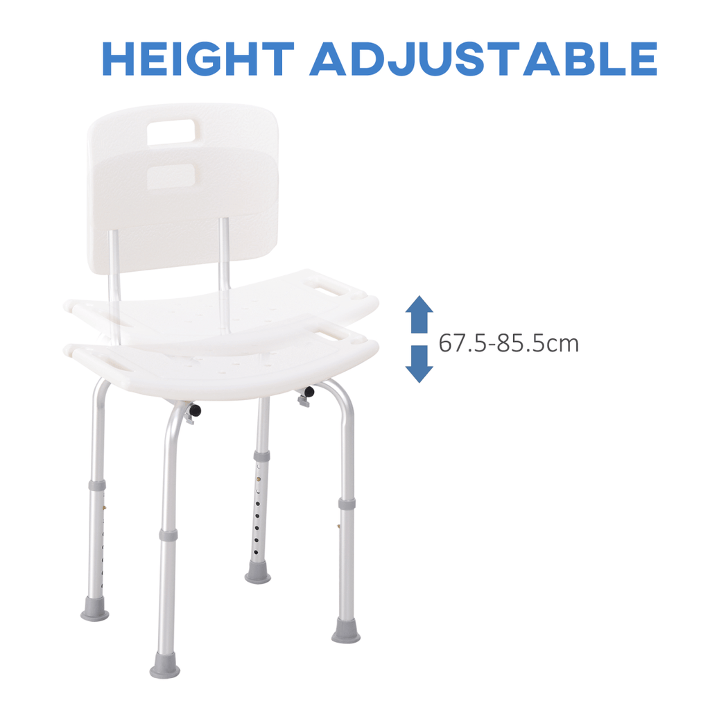 Bath / Shower Chair with Backrest, Adjustable Height - Max 136kg. - Baby&More