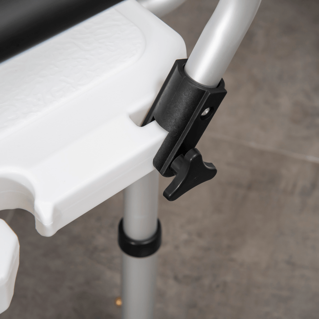 Bath / Shower Chair with Backrest & Armrests, Adjustable Height - Aluminium. Max 136kg - Baby&More