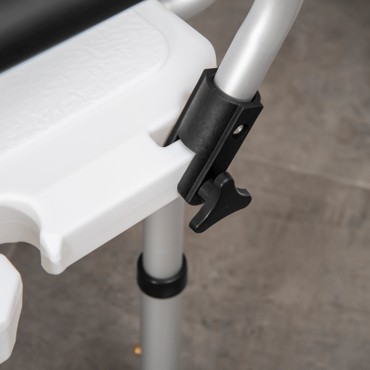 Bath / Shower Chair with Backrest & Armrests, Adjustable Height - Aluminium. Max 136kg - Baby&More