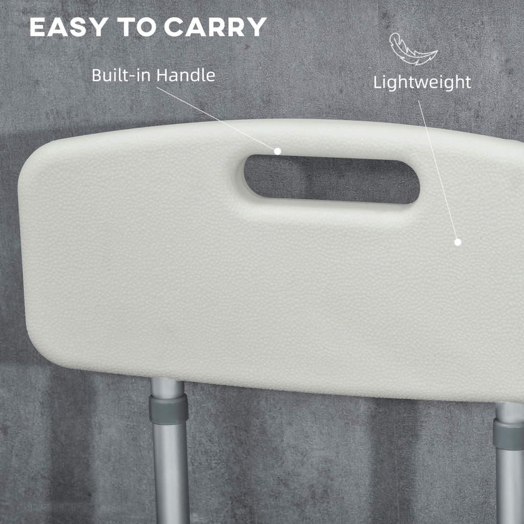 Bath / Shower Chair with Backrest & Armrests, Adjustable Height - Aluminium, Max 180kg - Baby&More