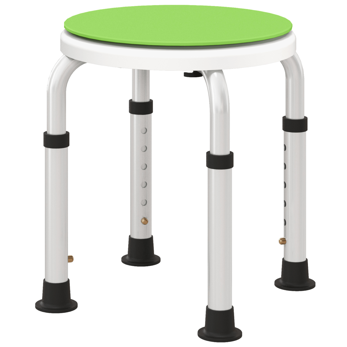 Bath / Shower Stool, Adjustable Height, 360 Degree Swivel - Green - Max 135kg - Baby&More