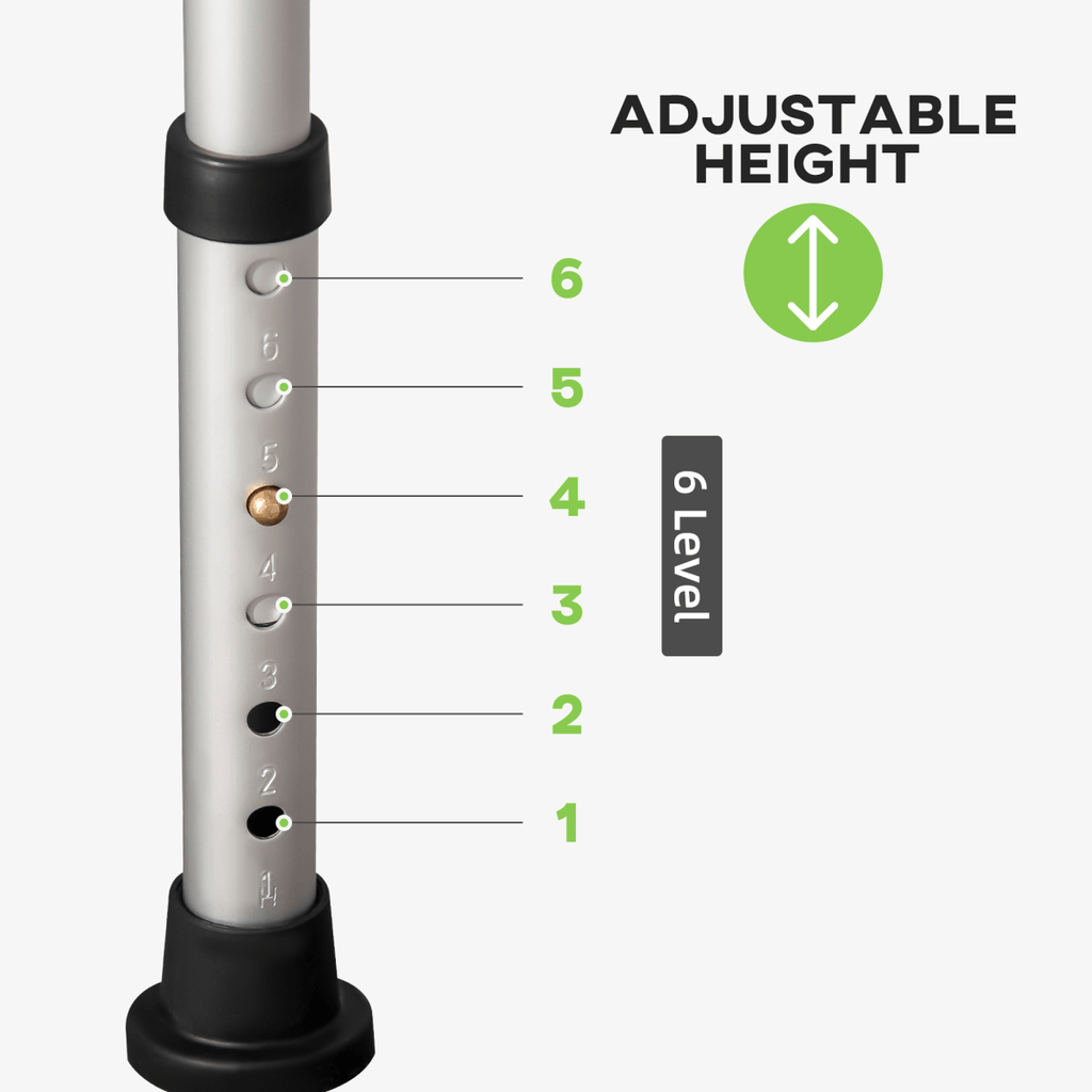 Bath / Shower Stool, Adjustable Height - White & Blue - Max 150kg - Baby&More