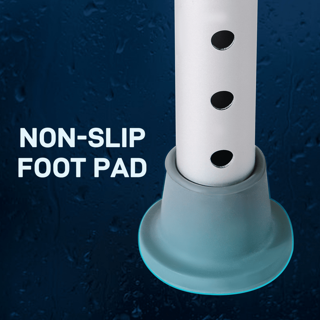 Bath / Shower Stool, Adjustable Height - White - Max 136kg - Baby&More