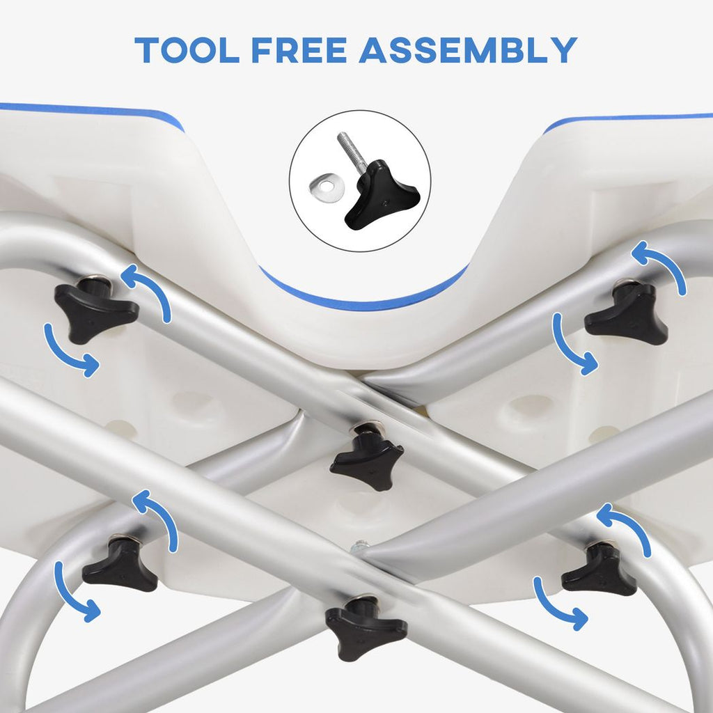 Bath / Shower Stool & Grab Handle, Adjustable Height - Max 150kg - Baby&More