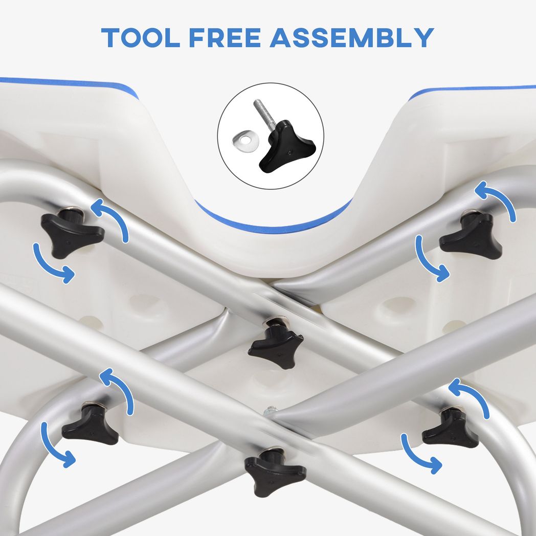 Bath / Shower Stool & Grab Handle, Adjustable Height - Max 150kg - Baby&More