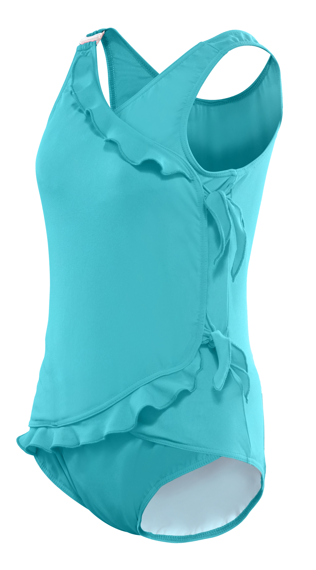 Kes Vir Girl's Waterfall Swimsuit - Tropic Turquoise