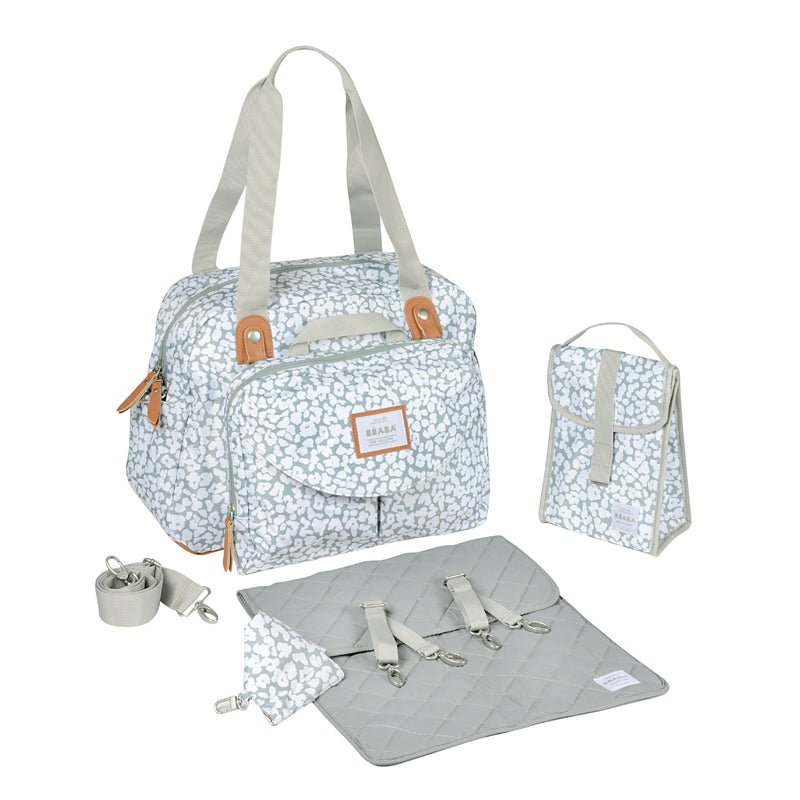 Béaba Geneva II Changing Bag - Grey Blossom - Baby&More
