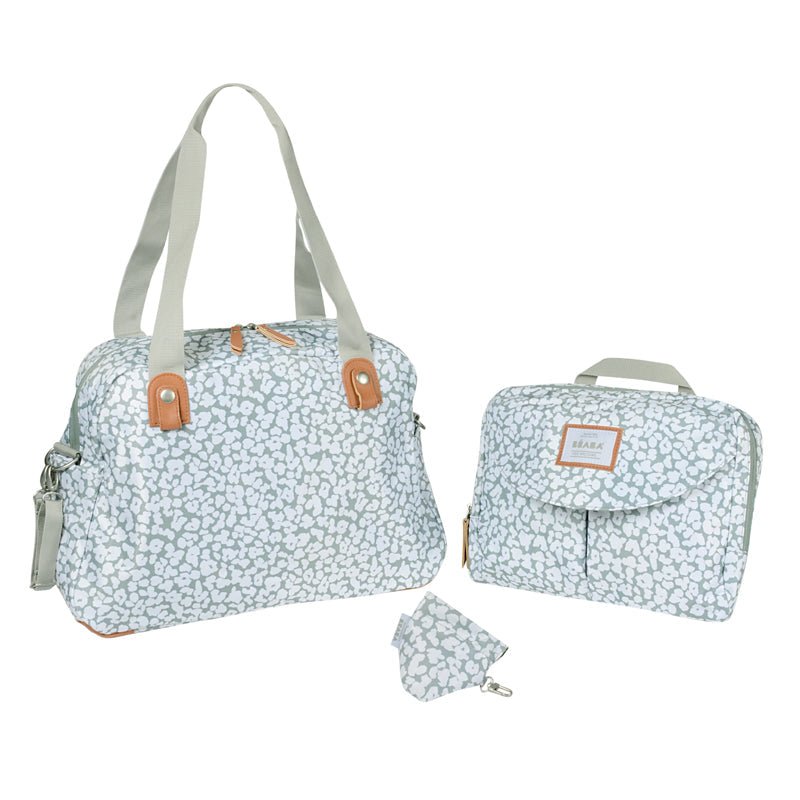 Béaba Geneva II Changing Bag - Grey Blossom - Baby&More