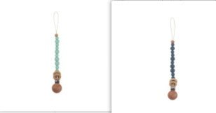 Beech & Silicone Dummy / Pacifier Clip - Baby&More