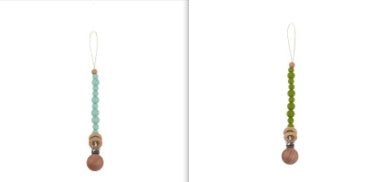 Beech & Silicone Dummy / Pacifier Clip - Baby&More